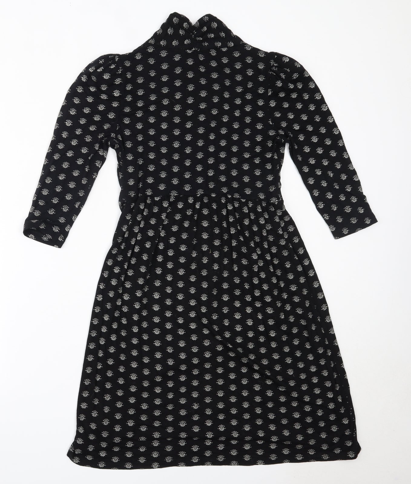 George Womens Black  Viscose Fit & Flare  Size 10  V-Neck