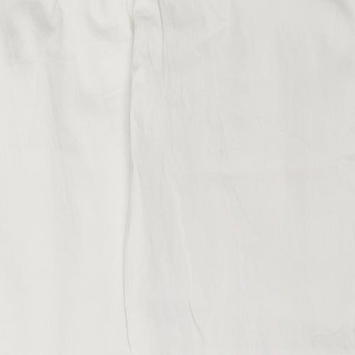 CANDA Womens White  Cotton Trousers  Size 48 L29 in Regular