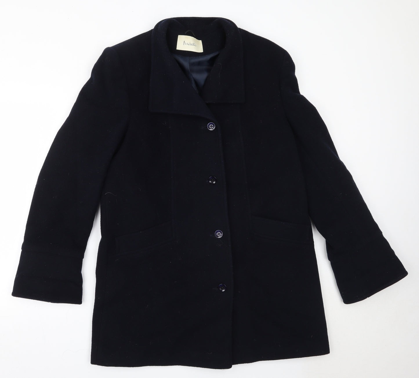 Isabelle Womens Blue   Overcoat Coat Size 12