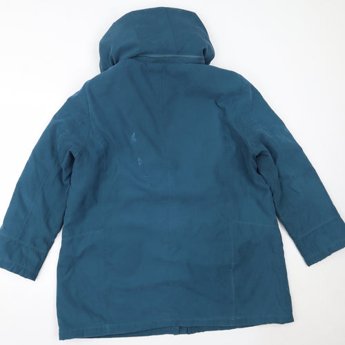 BM Womens Blue   Quilted Coat Size L