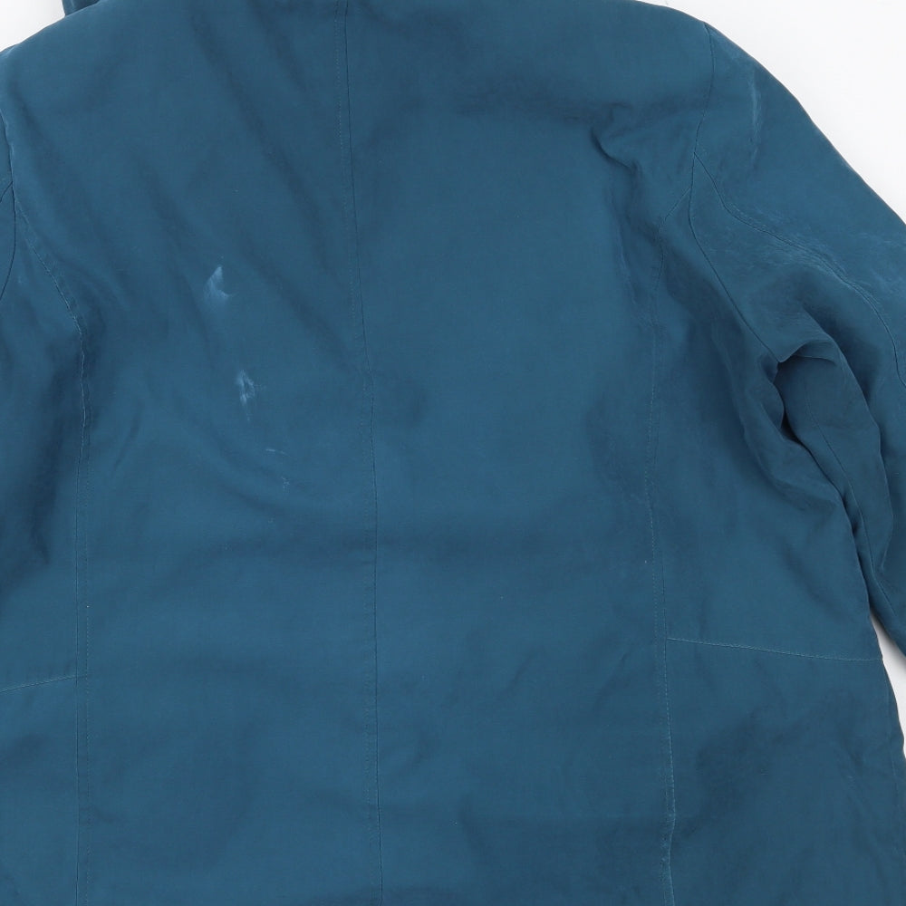 BM Womens Blue   Quilted Coat Size L