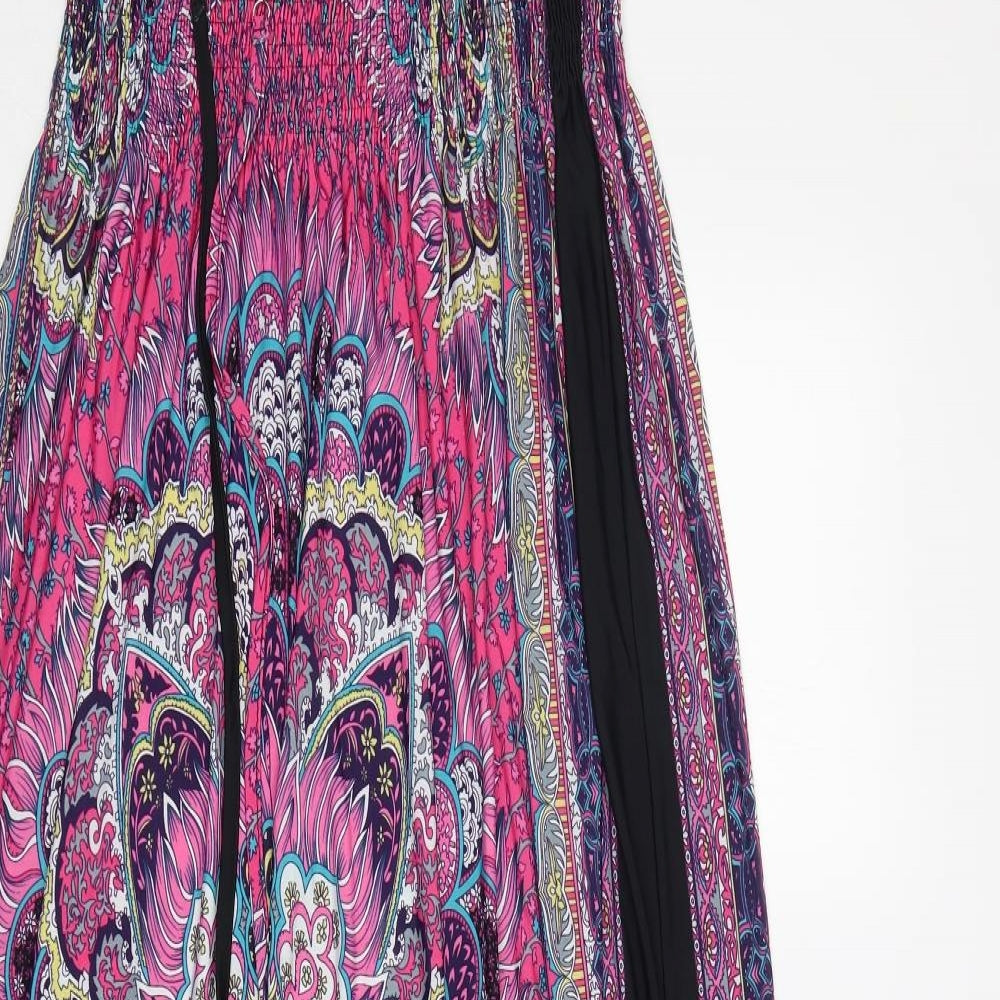 Cameo Rose Womens Multicoloured Paisley Polyester Maxi  Size L  Off the Shoulder