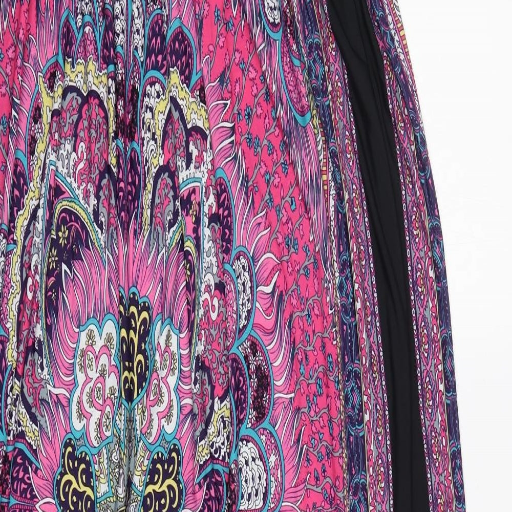 Cameo Rose Womens Multicoloured Paisley Polyester Maxi  Size L  Off the Shoulder