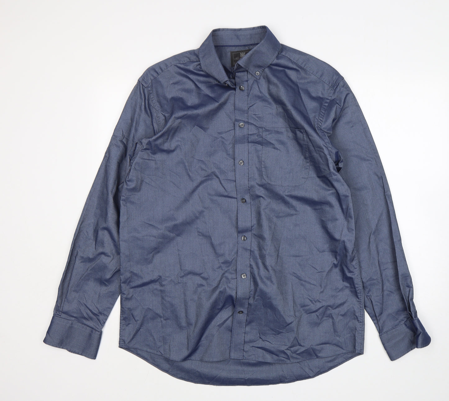 NEXT Mens Blue  Cotton  Dress Shirt Size 16.5 Collared