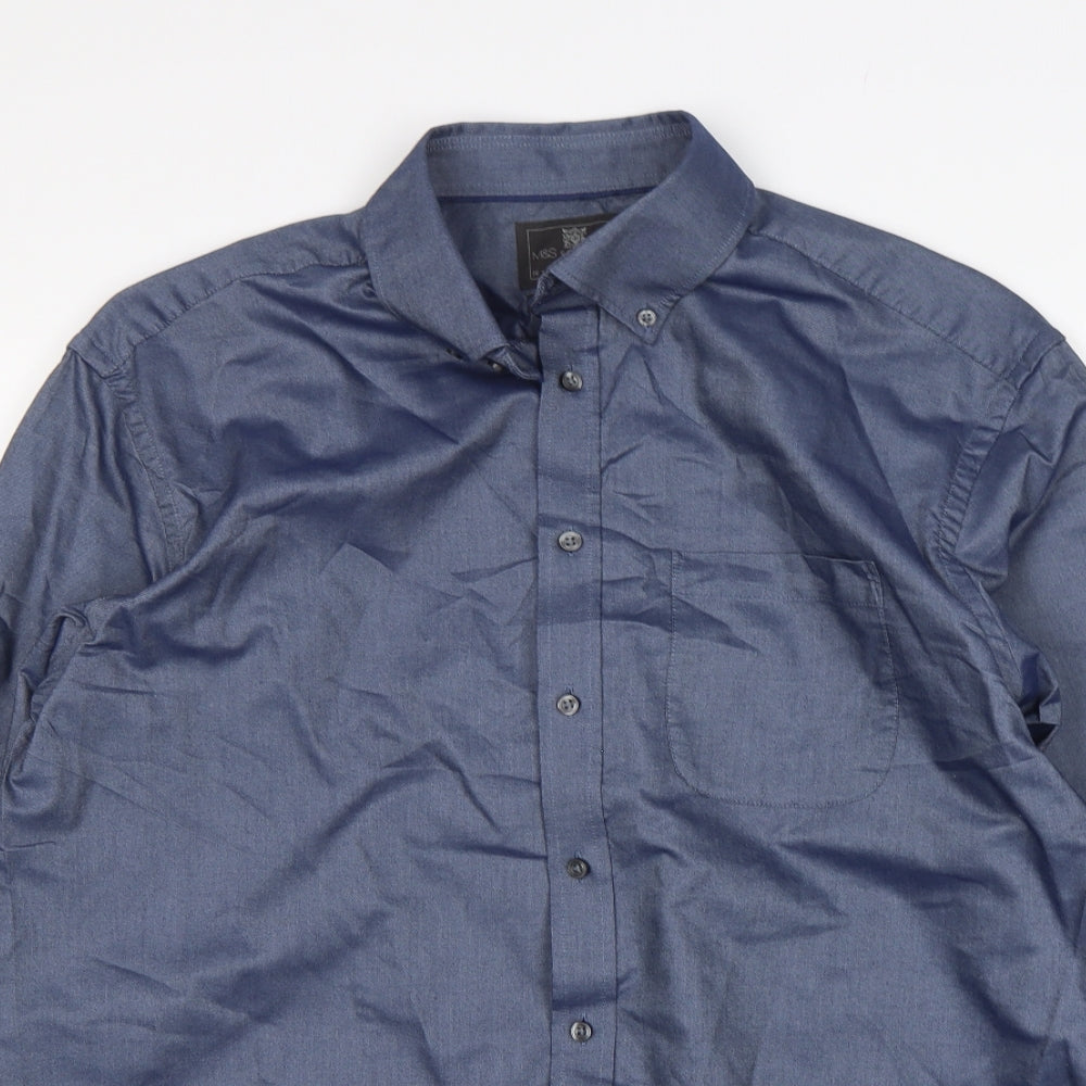 NEXT Mens Blue  Cotton  Dress Shirt Size 16.5 Collared