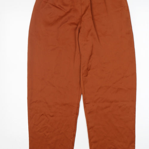 Preworn Womens Brown  Polyester Harem Trousers Size 8 L28 in Regular