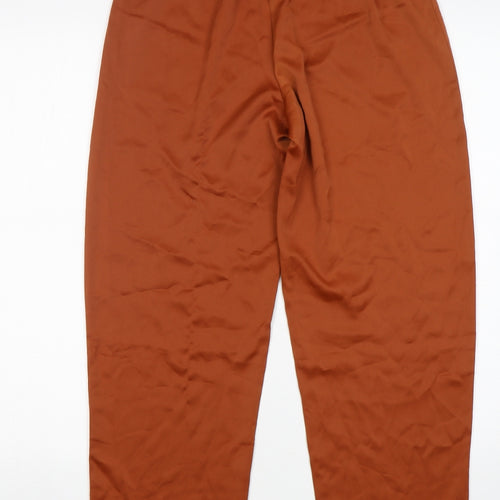 Preworn Womens Brown  Polyester Harem Trousers Size 8 L28 in Regular