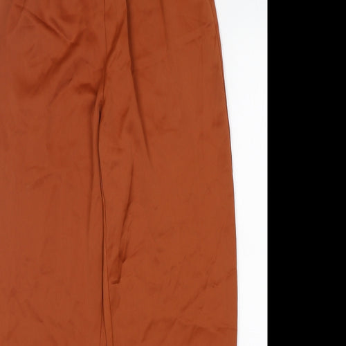 Preworn Womens Brown  Polyester Harem Trousers Size 8 L28 in Regular