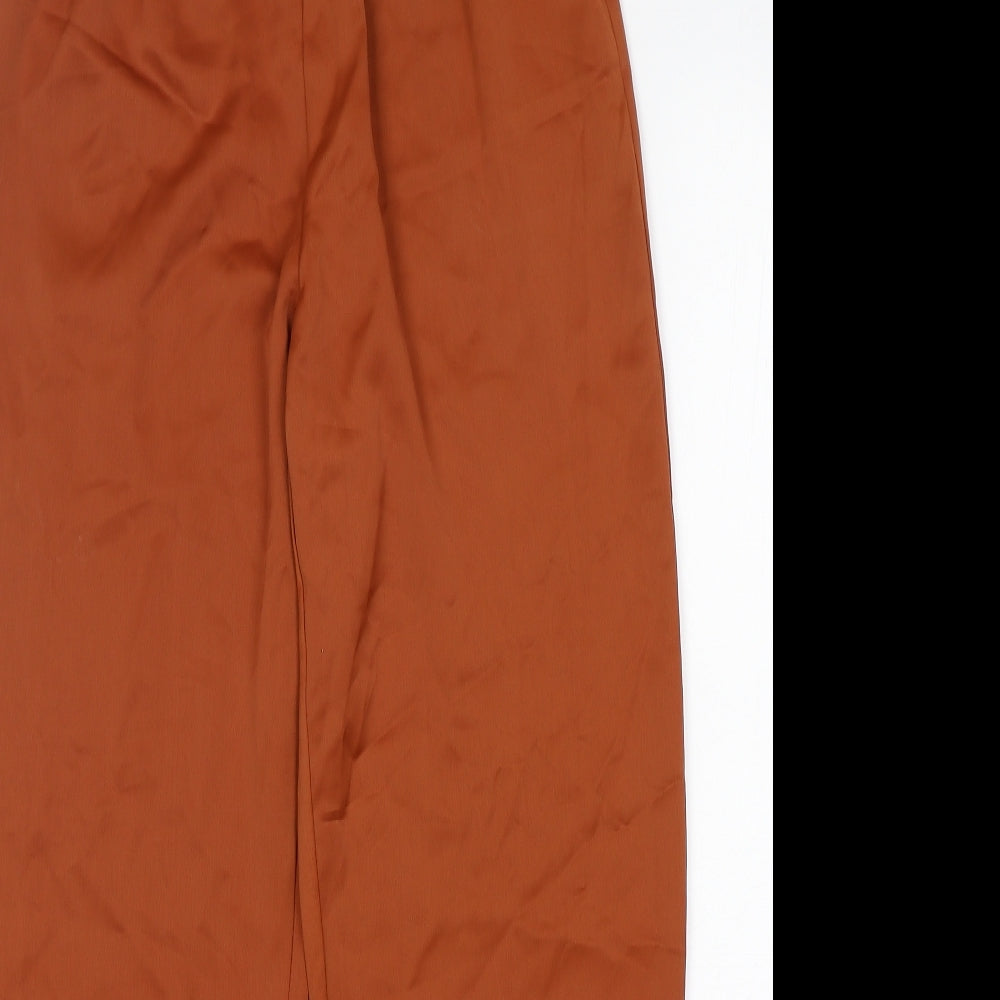 Preworn Womens Brown  Polyester Harem Trousers Size 8 L28 in Regular