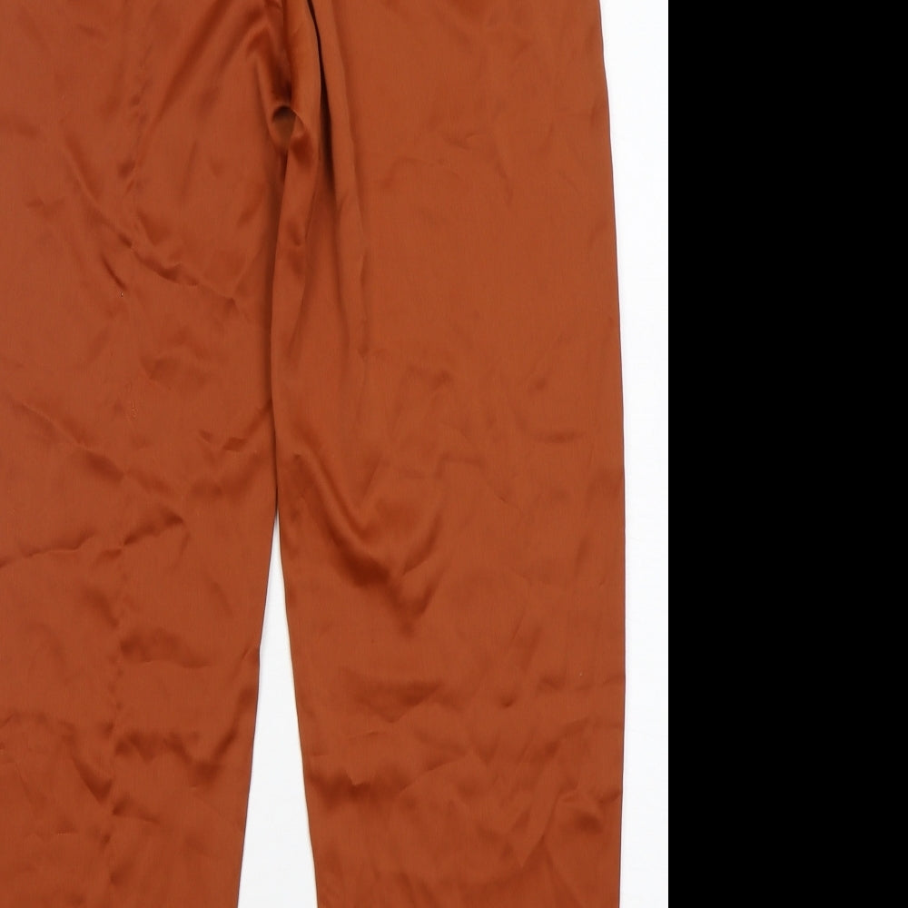 Preworn Womens Brown  Polyester Harem Trousers Size 8 L28 in Regular