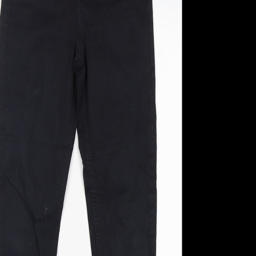 Topshop Womens Black  Cotton Skinny Jeans Size 26 in L28 in Regular
