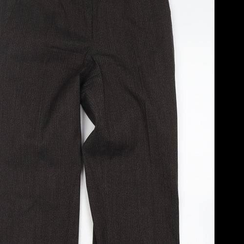 Farah Womens Brown Striped Wool Trousers  Size 12 L32 in Regular