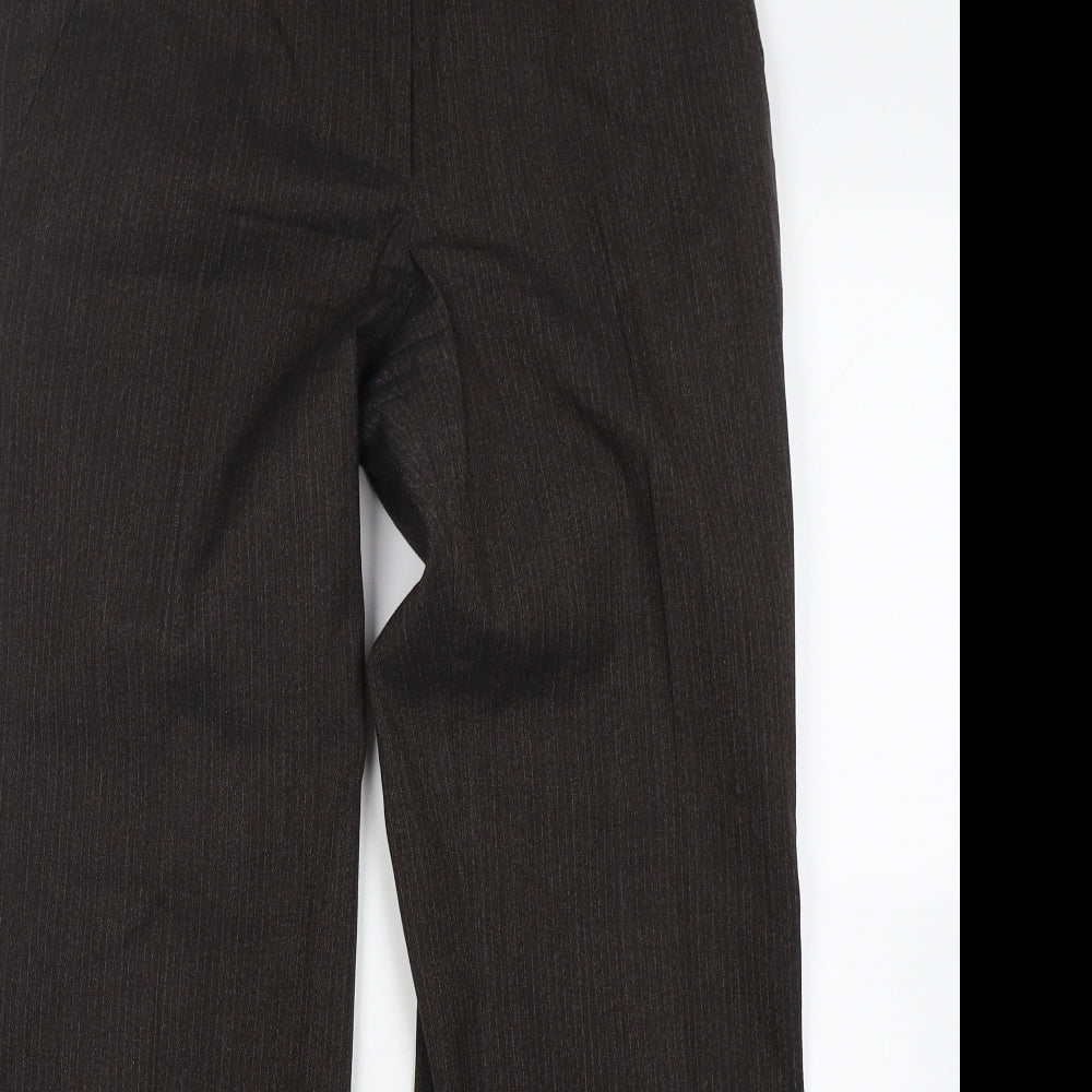 Farah Womens Brown Striped Wool Trousers  Size 12 L32 in Regular