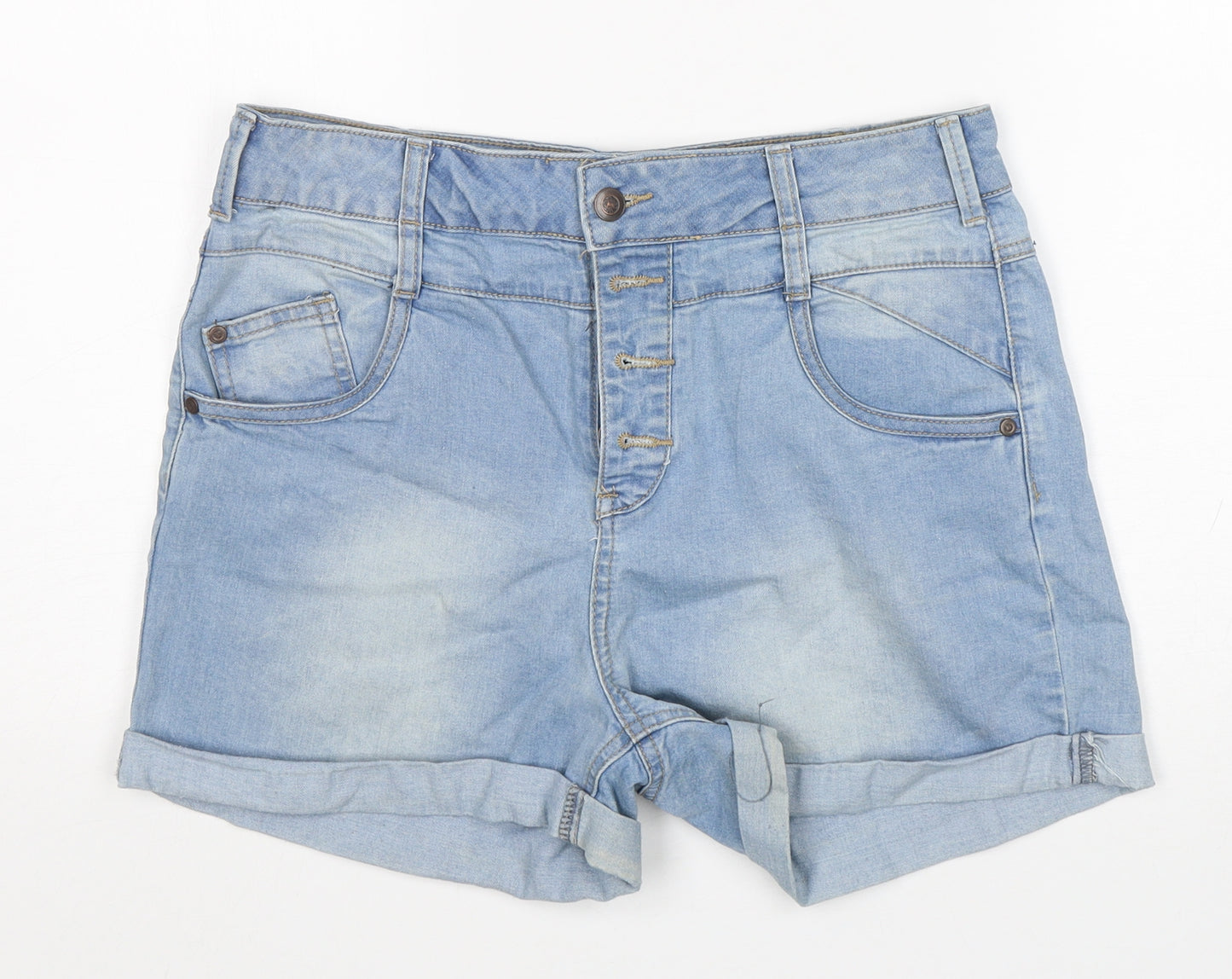 Denim Co Womens Blue  Cotton Bermuda Shorts Size 14 L3 in Regular