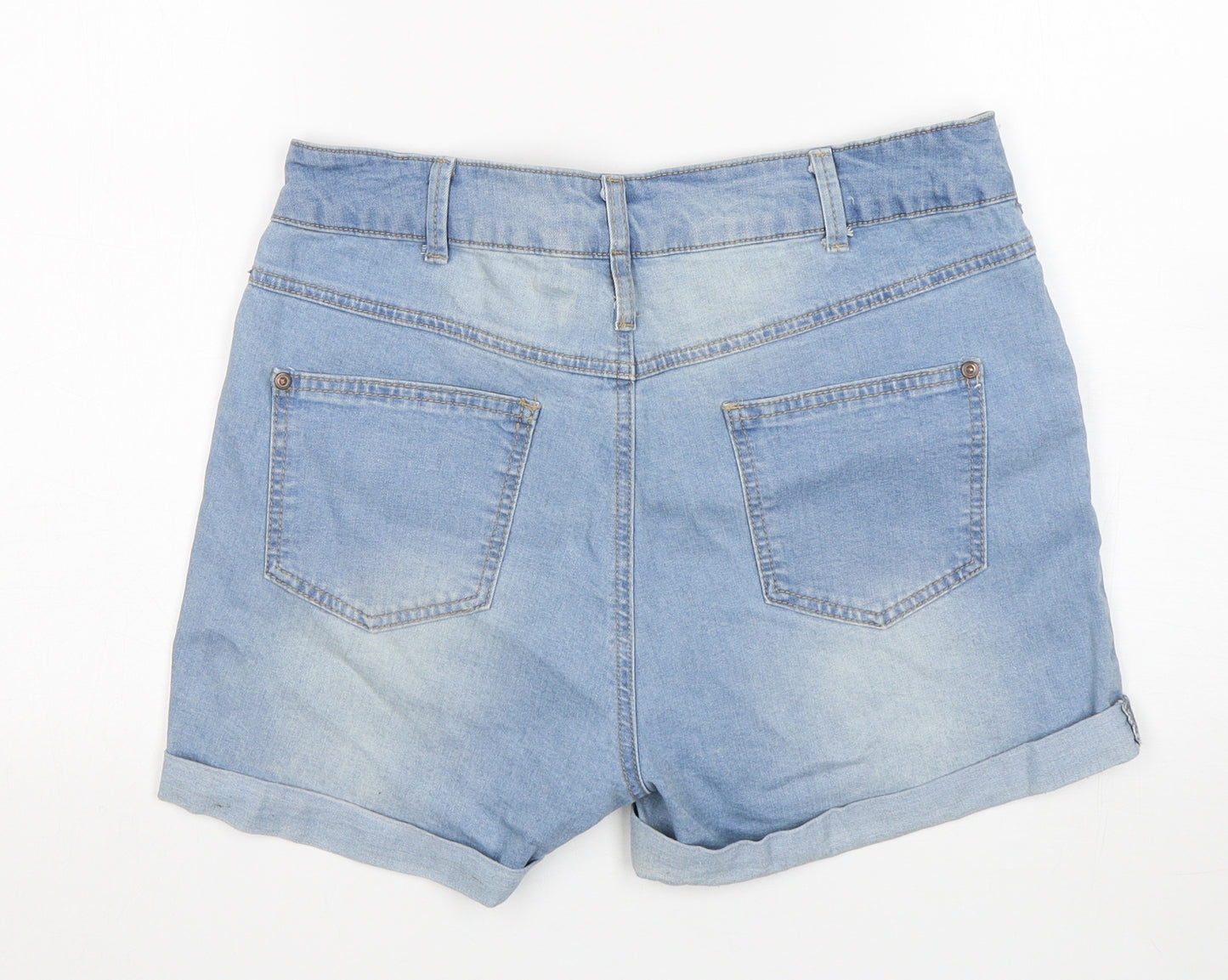 Denim Co Womens Blue  Cotton Bermuda Shorts Size 14 L3 in Regular