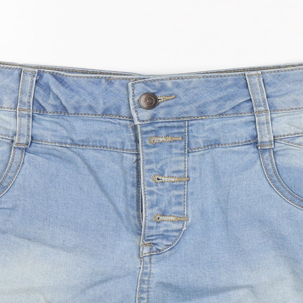 Denim Co Womens Blue  Cotton Bermuda Shorts Size 14 L3 in Regular