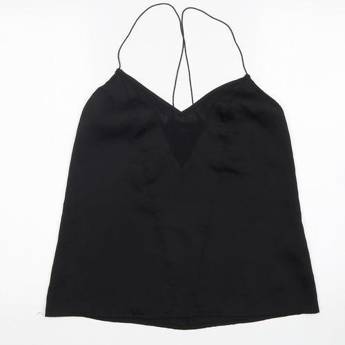 ASOS Womens Black  Polyester Basic Tank Size 10 V-Neck