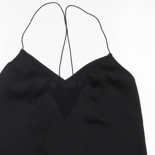 ASOS Womens Black  Polyester Basic Tank Size 10 V-Neck