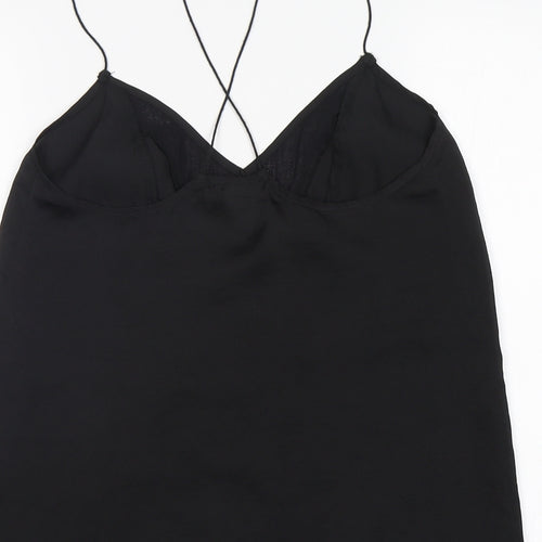 ASOS Womens Black  Polyester Basic Tank Size 10 V-Neck