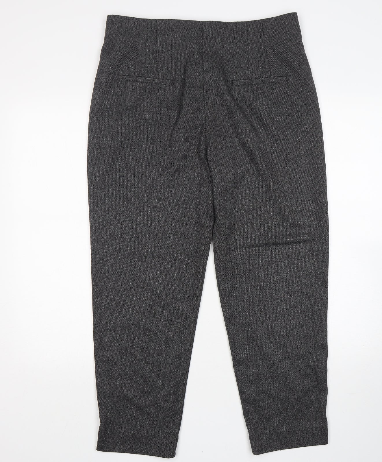 Zara Womens Grey  Polyester Trousers  Size 12 L26 in Regular