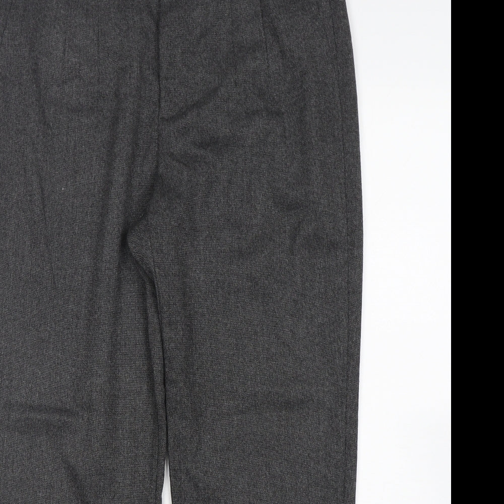 Zara Womens Grey  Polyester Trousers  Size 12 L26 in Regular