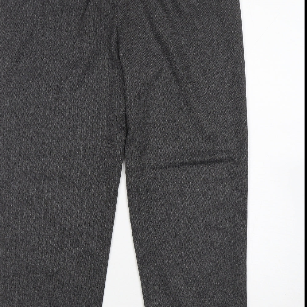 Zara Womens Grey  Polyester Trousers  Size 12 L26 in Regular