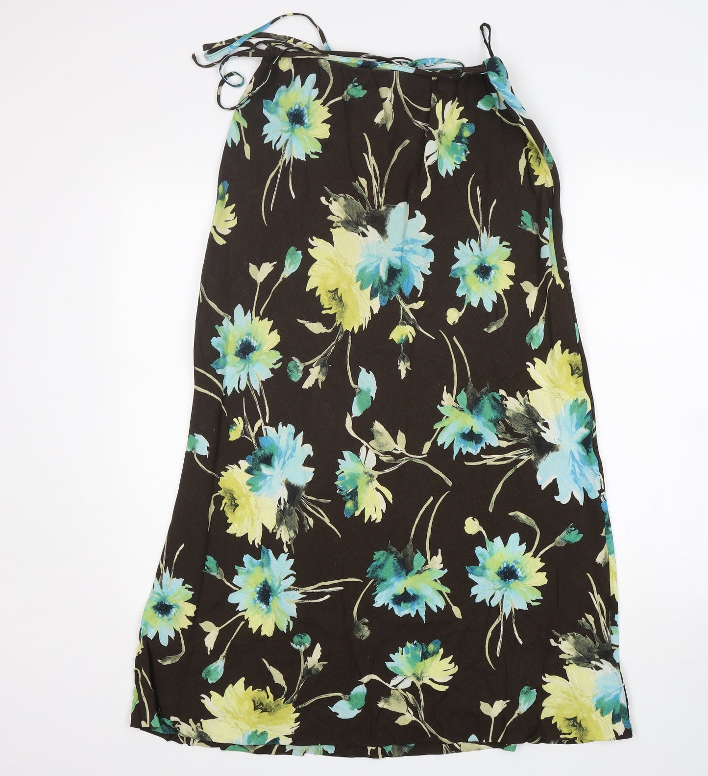 Kenar Womens Multicoloured Floral Viscose A-Line Skirt Size 12