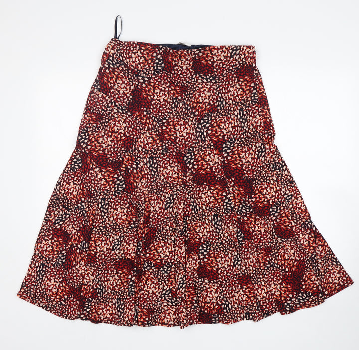 CC Womens Multicoloured Animal Print Polyester A-Line Skirt Size M
