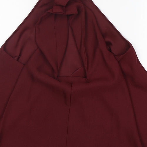 ASOS Womens Purple  Polyester Basic Blouse Size 10 Round Neck