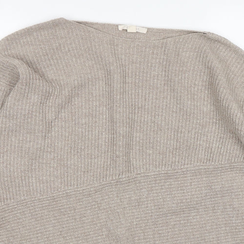 Espirit Womens Beige Round Neck  Polyamide Pullover Jumper Size M