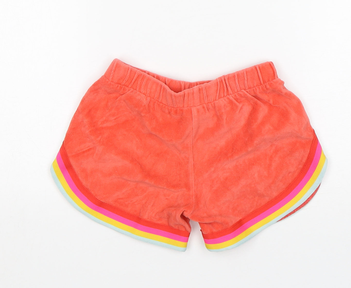 Disney Girls Orange  Cotton Sweat Shorts Size 5 Years  Regular