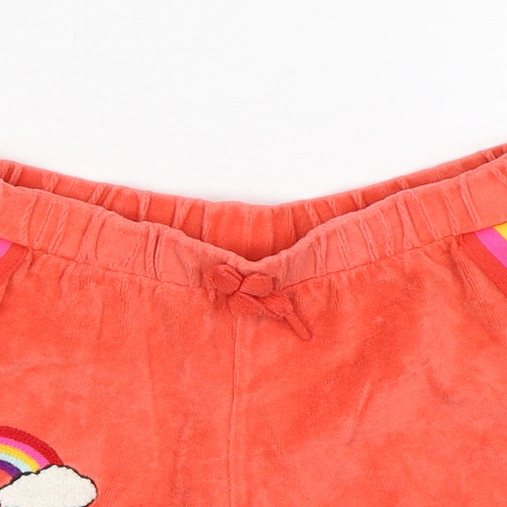 Disney Girls Orange  Cotton Sweat Shorts Size 5 Years  Regular