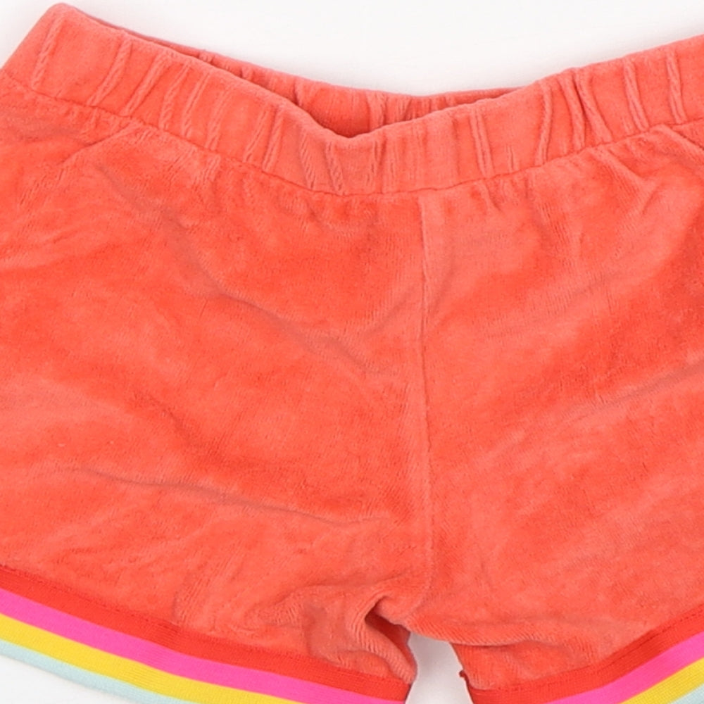 Disney Girls Orange  Cotton Sweat Shorts Size 5 Years  Regular