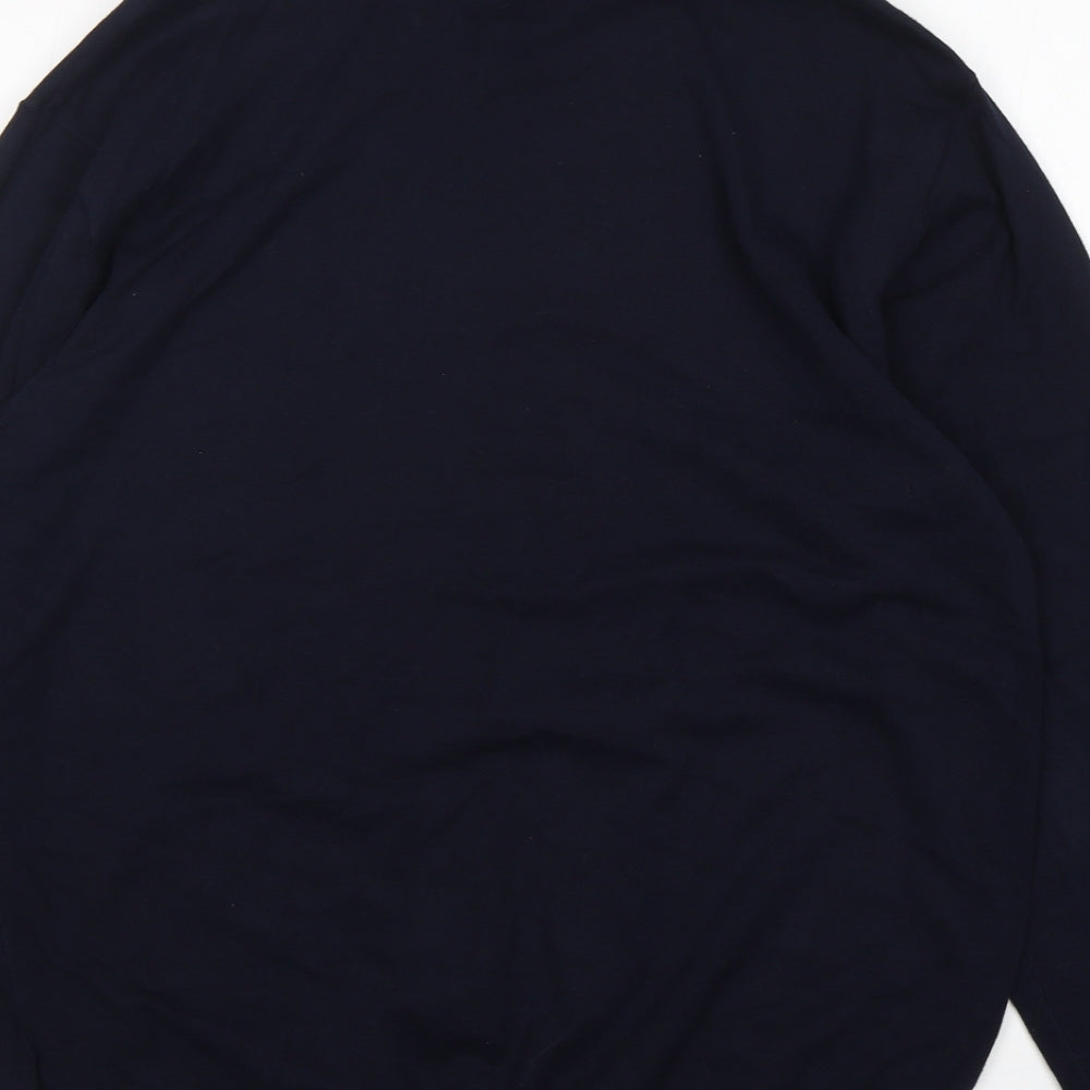 NEXT Mens Blue Roll Neck  Cotton Pullover Jumper Size XL