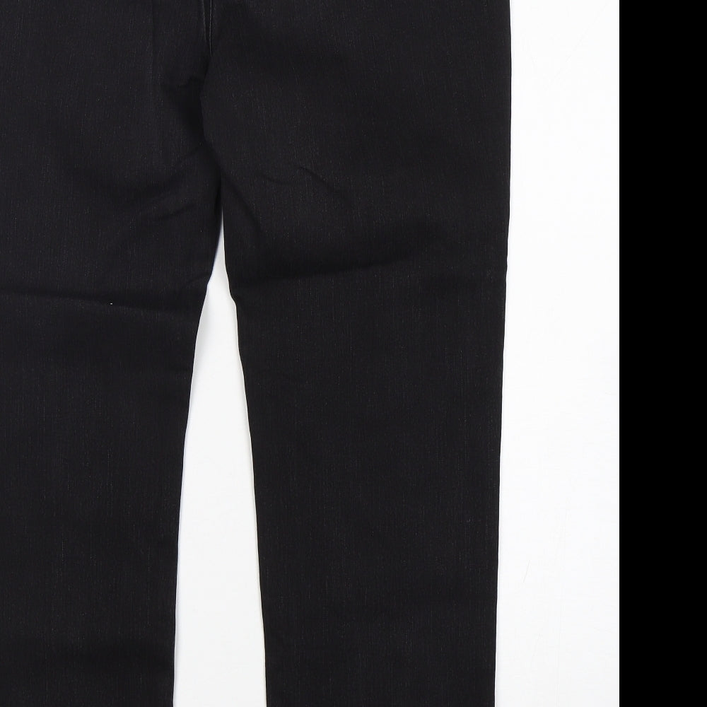 TU Womens Black  Cotton Straight Jeans Size 16 L29 in Regular