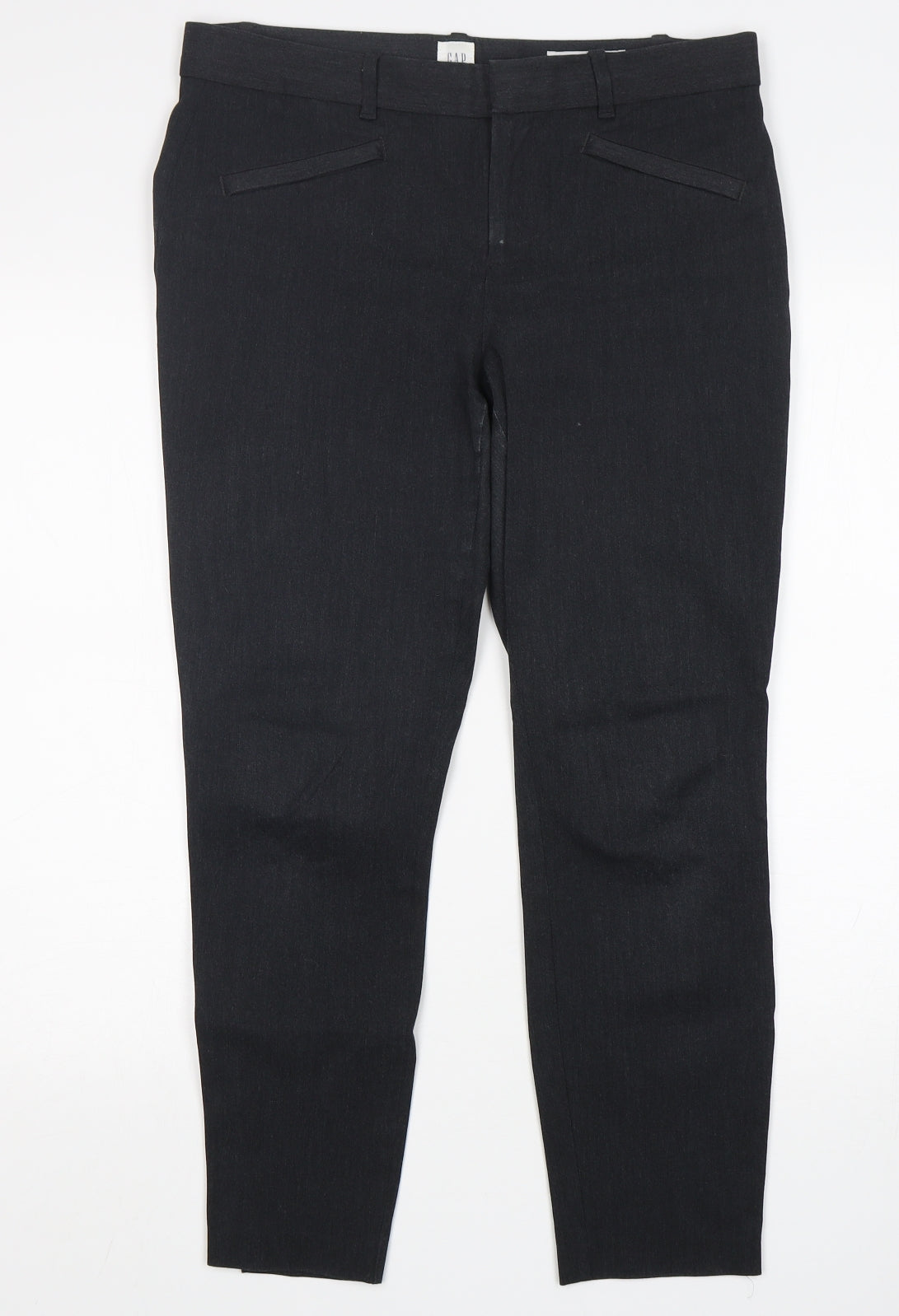 Gap Womens Grey  Cotton Trousers  Size 8 L27 in Slim