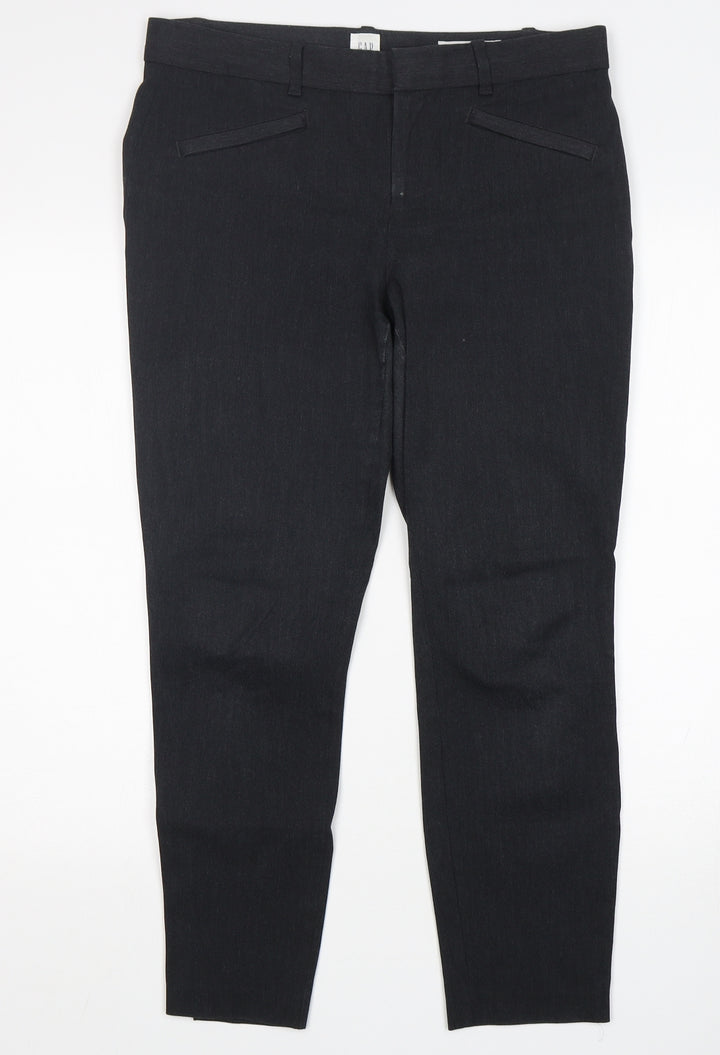 Gap Womens Grey  Cotton Trousers  Size 8 L27 in Slim