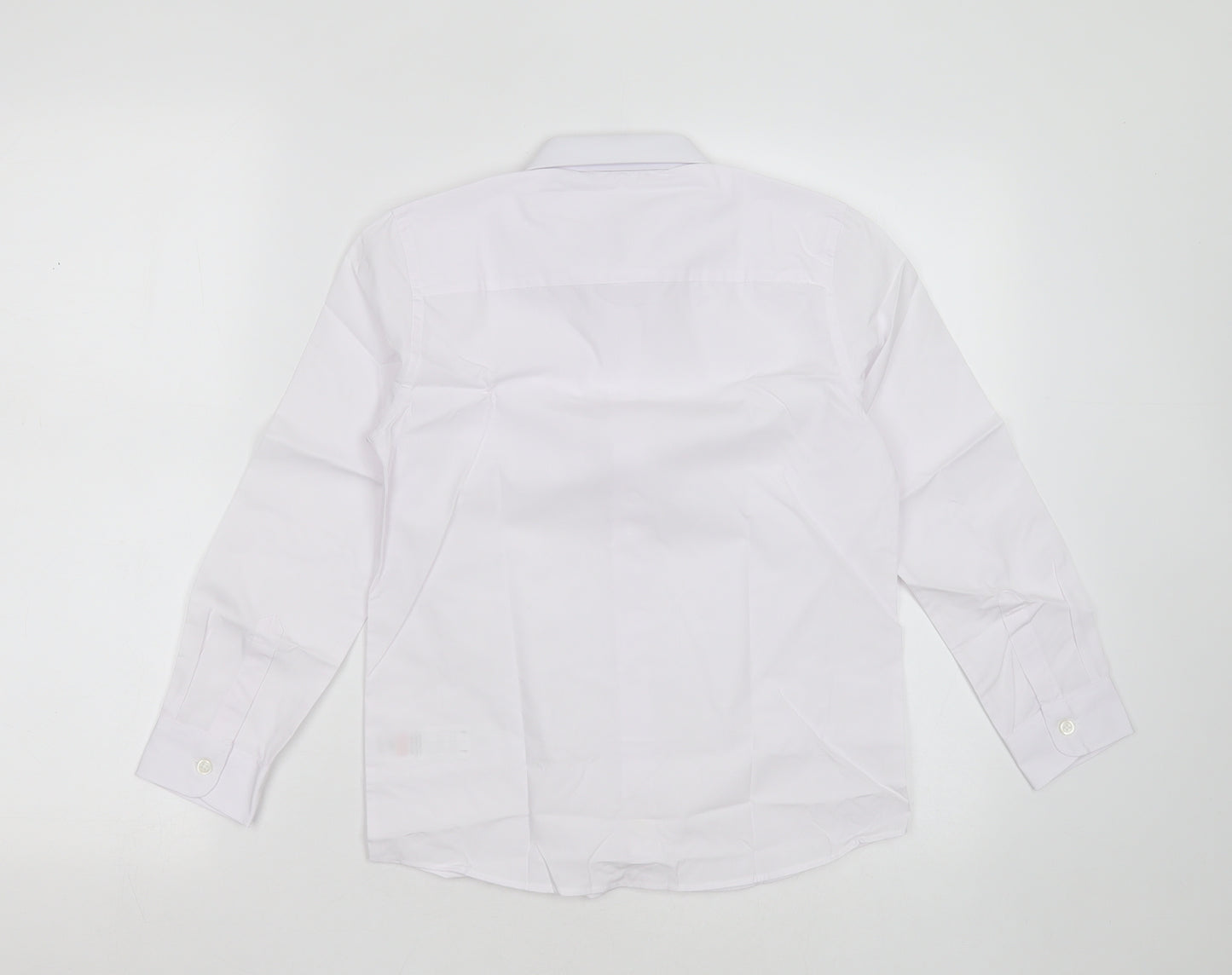F&F Boys White  Polyester Basic Button-Up Size 8-9 Years Collared Button