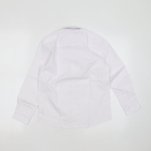 F&F Boys White  Polyester Basic Button-Up Size 8-9 Years Collared Button - school
