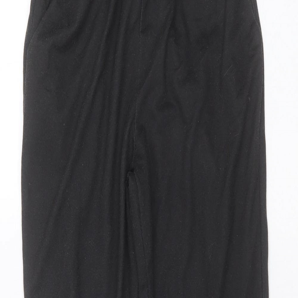 SheIn Girls Black  Polyester Jogger Trousers Size 11-12 Years  Regular  - flame detail