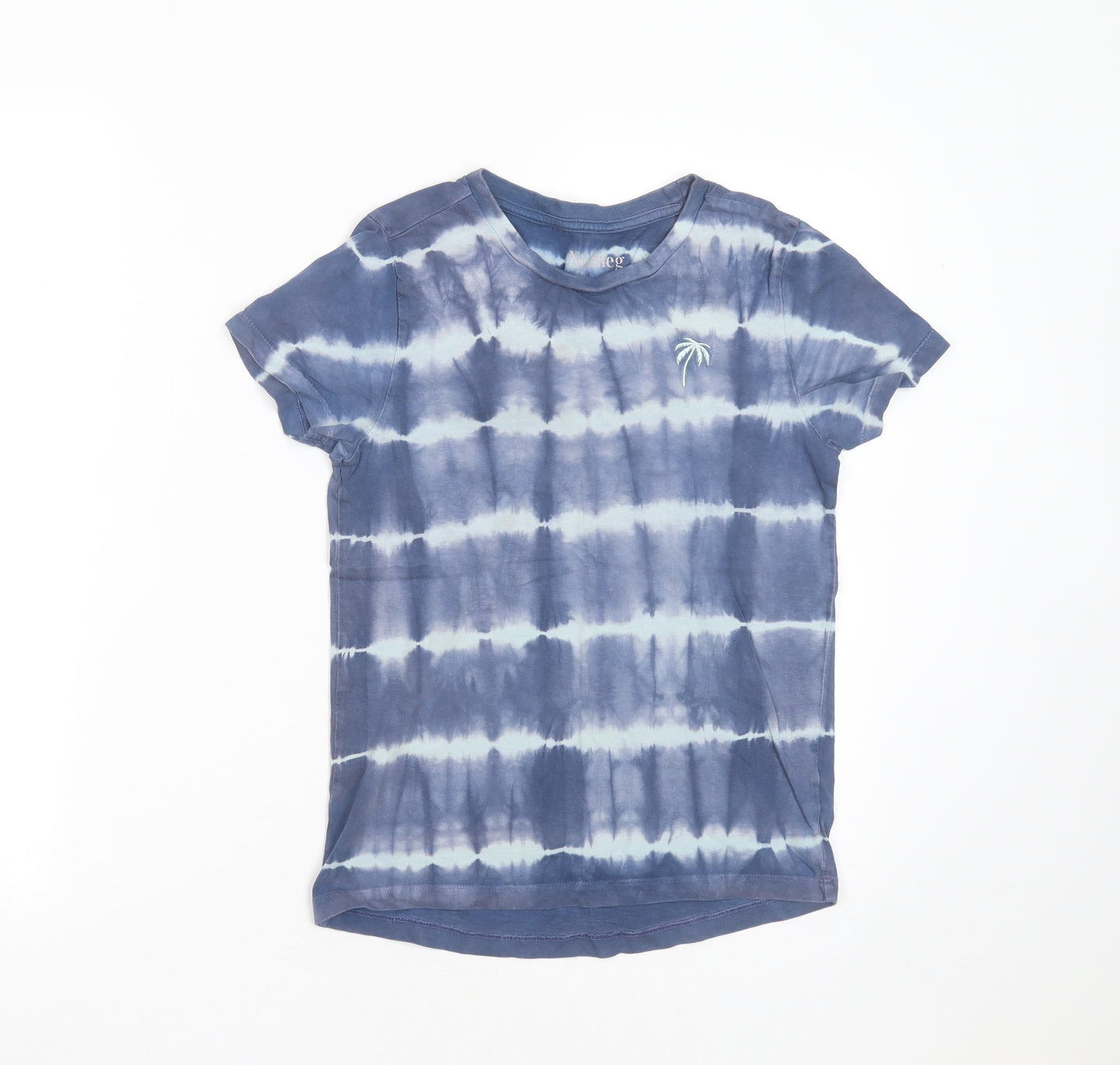 Nutmeg Boys Blue  Cotton Basic T-Shirt Size 10-11 Years Round Neck  - tie dye