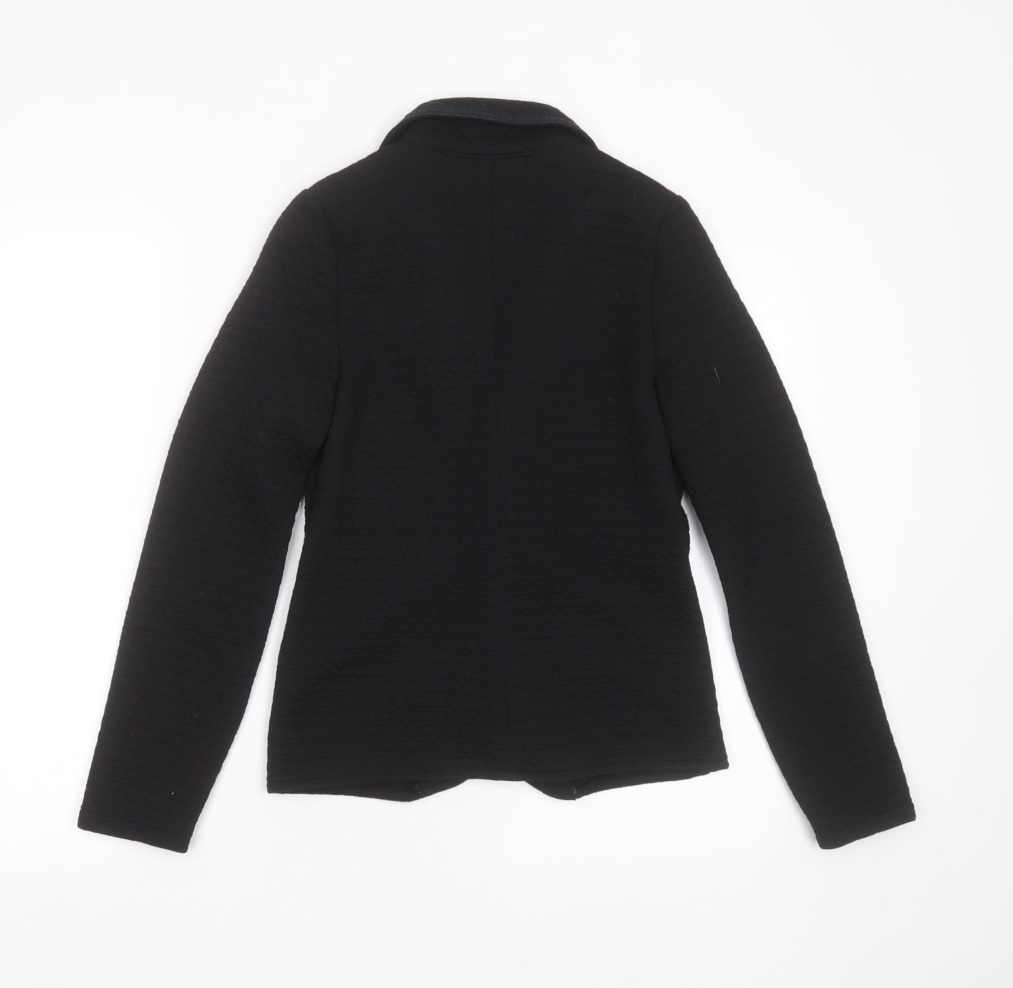 Dorothy Perkins Womens Black Geometric Polyester Jacket Blazer Size 8