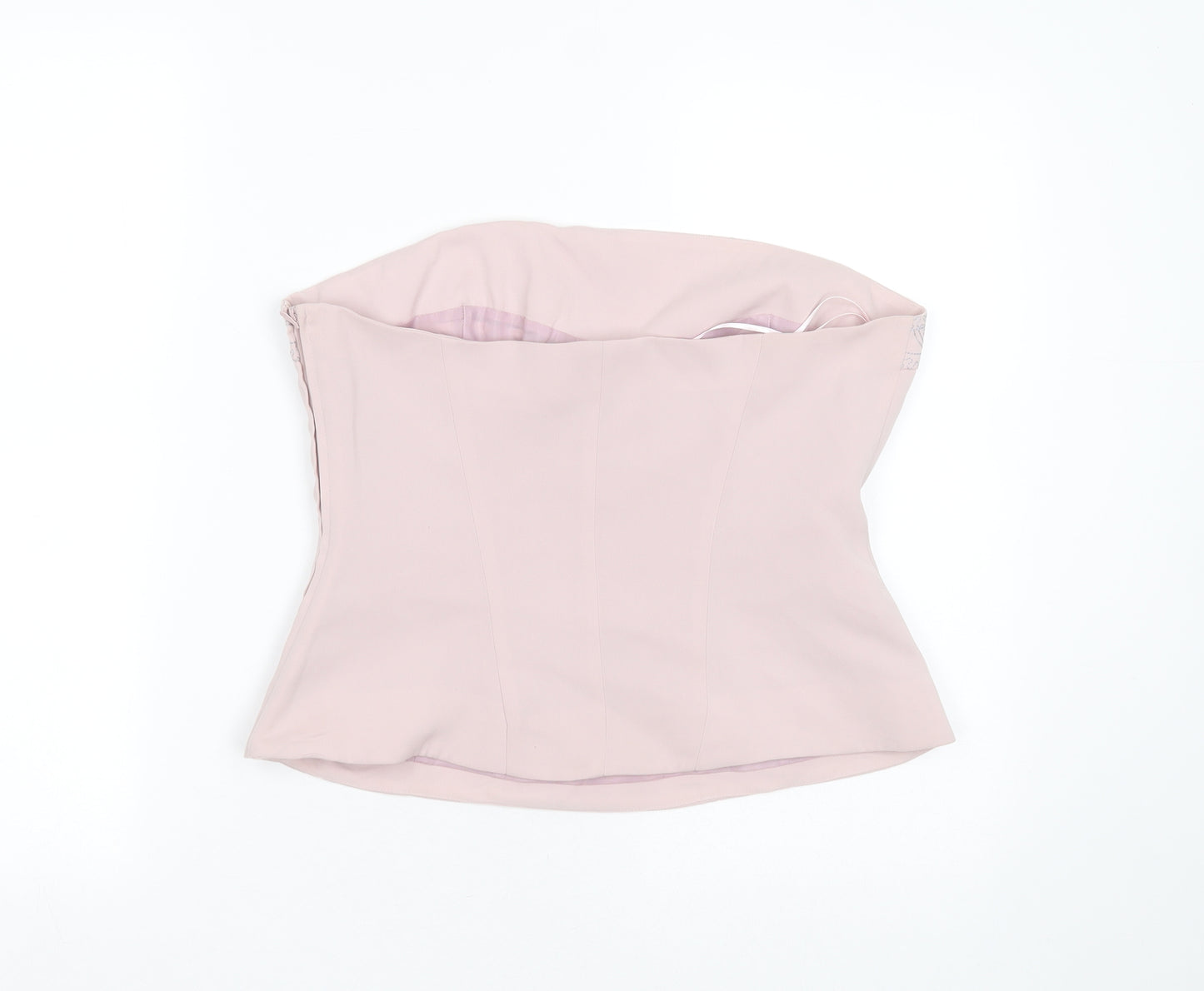 NEXT Womens Pink  Polyester Basic Blouse Size 14 Off the Shoulder - Embroidered detail