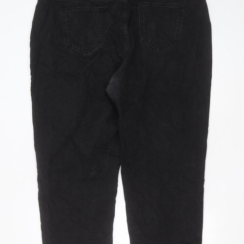 SheIn Womens Grey  Cotton Mom Jeans Size 4XL L26 in Regular Zip