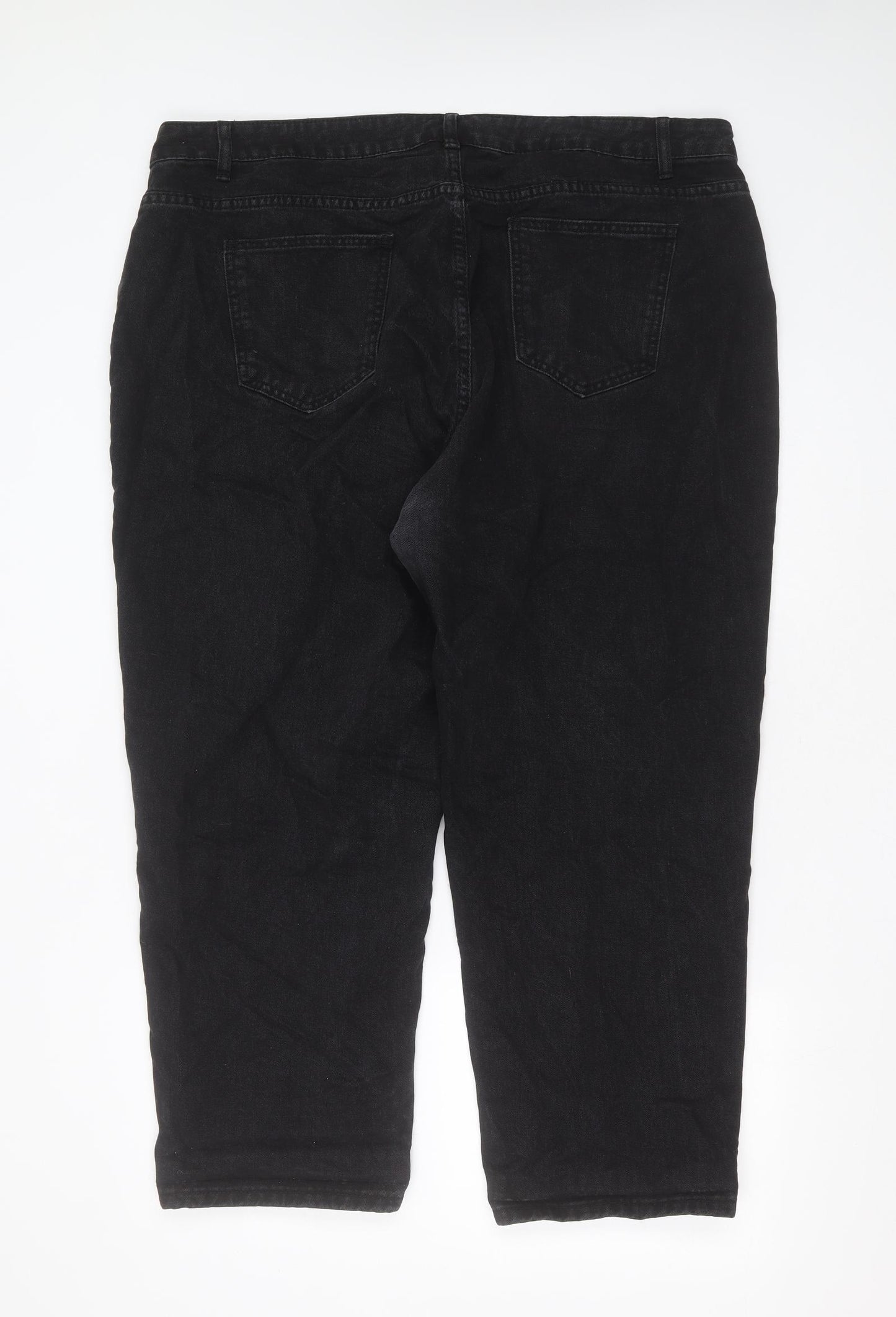SheIn Womens Grey  Cotton Mom Jeans Size 4XL L26 in Regular Zip
