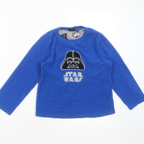 Primark Boys Blue Solid Polyester  Pyjama Top Size 7-8 Years   - STAR WARS
