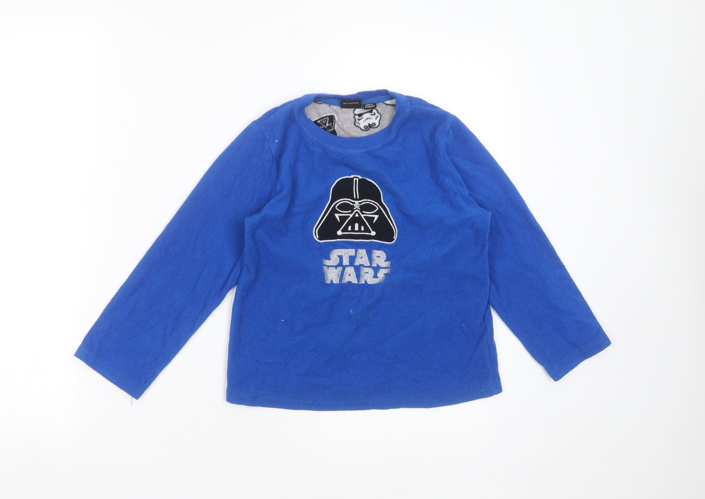 Primark Boys Blue Solid Polyester  Pyjama Top Size 7-8 Years   - STAR WARS