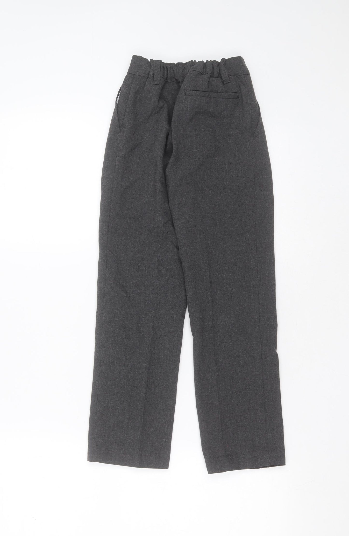 Marks and Spencer Boys Grey  Polyester  Shorts Size 8-9 Years  Regular Zip - school