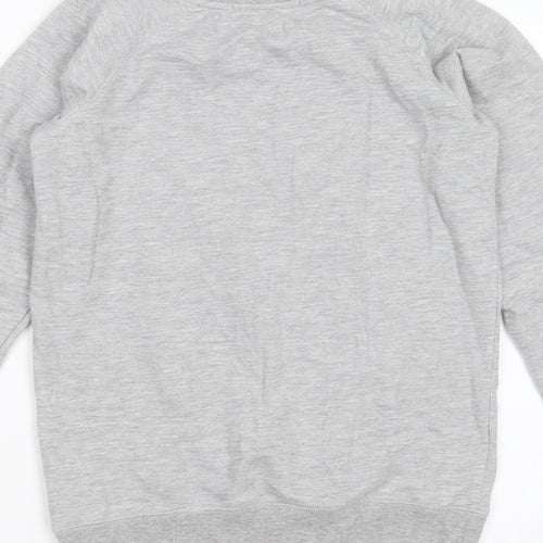 Love Label Womens Grey  Polyester Pullover Sweatshirt Size 8   - cat christmas