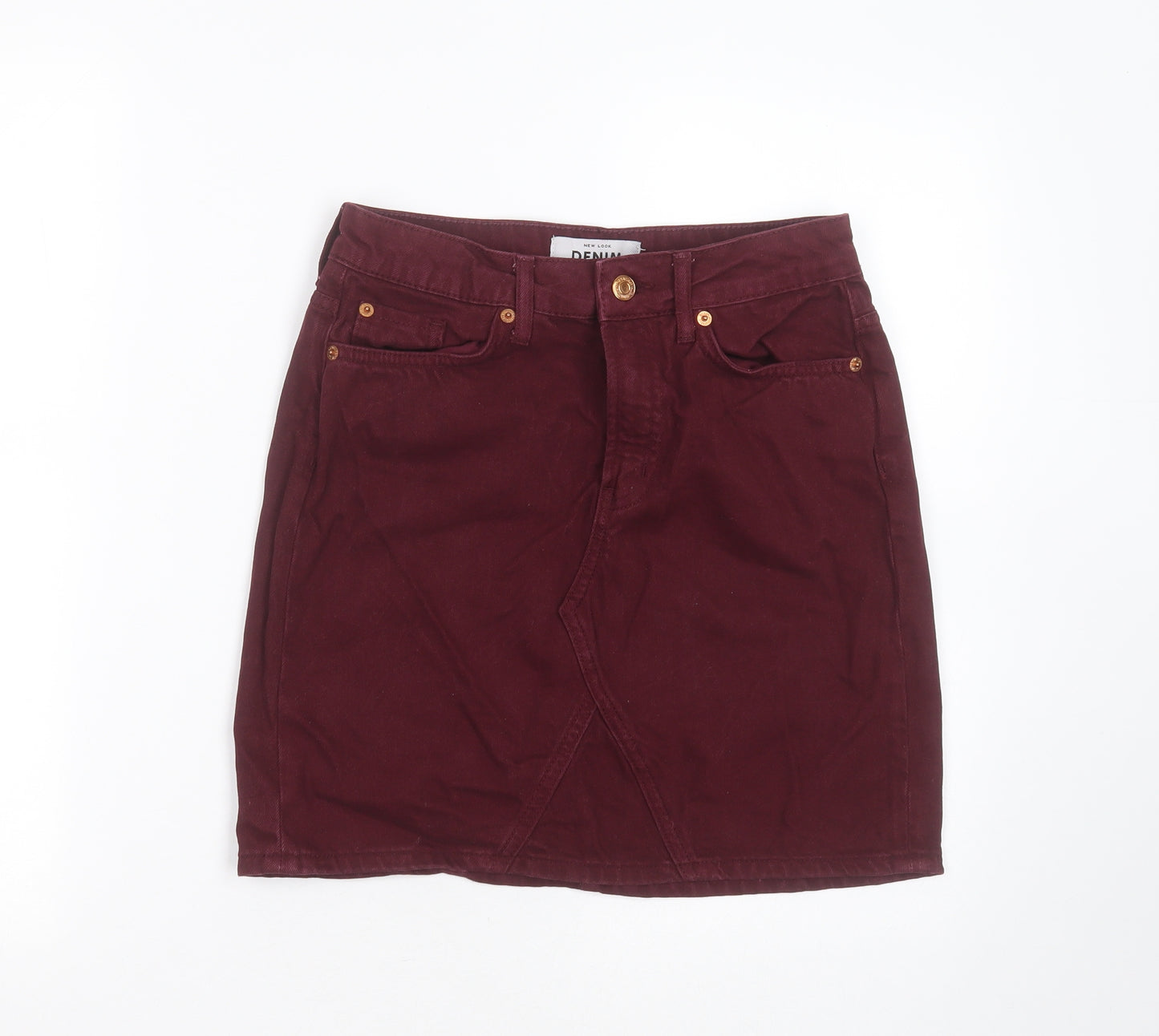 New Look Womens Purple  Cotton Mini Skirt Size 8